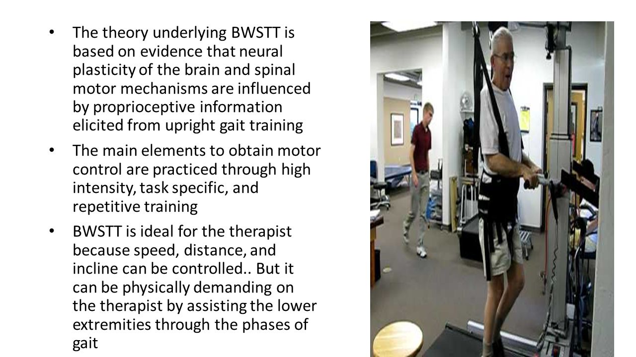 Body weight supported treadmill training ppt outlet